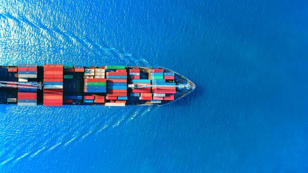 Container ship for international shipping
