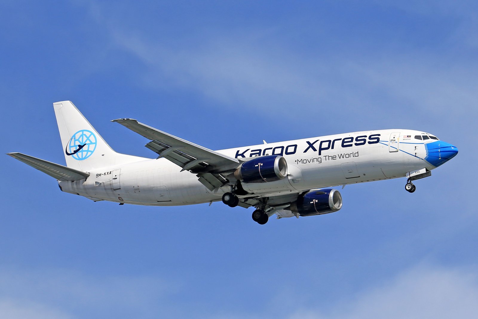 Cargo aircraft in flight